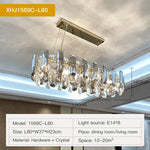 Crystal LED Chandelier for Elegant Living Room, Dining, Bedroom, Kitchen