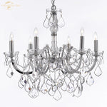 Traditional Crystal Chandelier LED Hanging Lamp Luxe Candle Lustre
