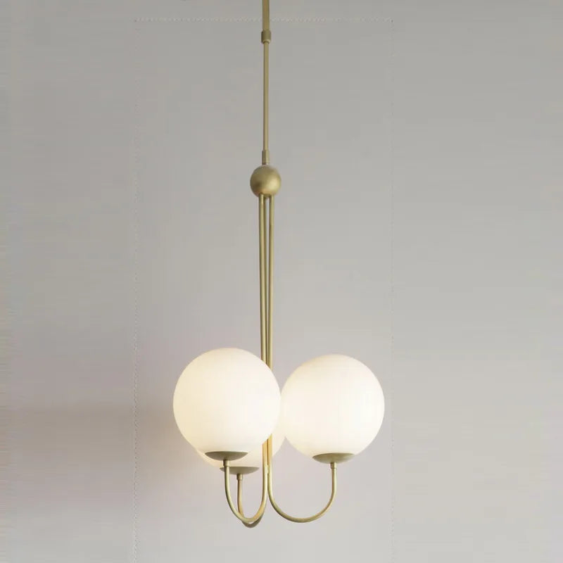 Nordic Glass Ball Pendant Lights Elegant Metal Pipe Angle Pendant Light