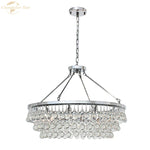 LED Round Glass Chandeliers Raindrop Pendant Lights Modern Living Hanging Lamps