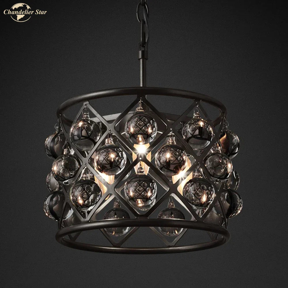 Classic Round Glass LED Chandelier for Home and Hotel Decoration