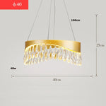 Crystal Stainless Steel LED Chandelier for Foyer