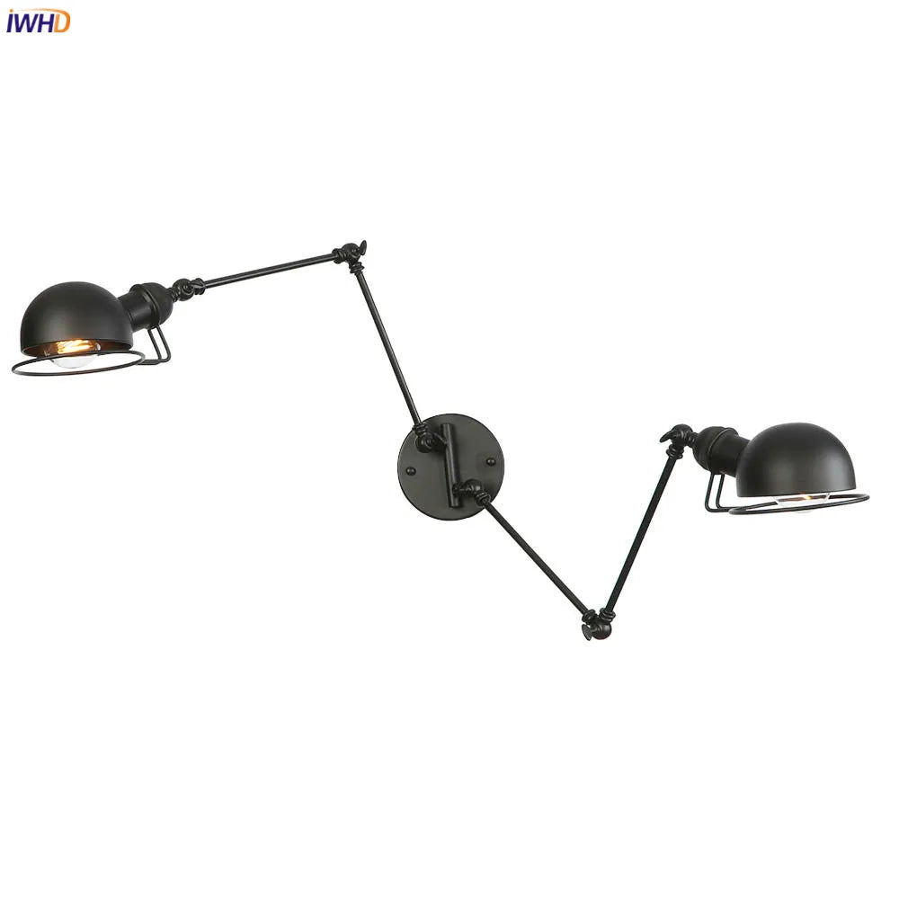 Antique Black Wall Lamp Vintage Industrial Sconce LED Applique Murale