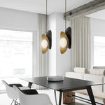 Postmodern Iron Pendant Light with 2 Heads for Home, Kitchen, Dining Room
