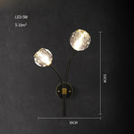 Postmodern Crystal Stone Wall Sconce for Bedroom & Corridor