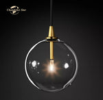 Glass Globe Pendant Light Chandelier for Dining Room, Bedroom, Entryway
