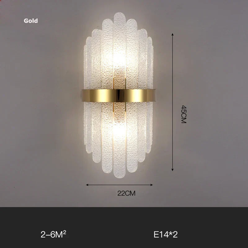 Gold Black LED Wall Sconce Light for Bedroom Corridor