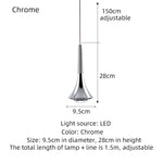 Rain Chrome Pendant Light for Dining Room Minimalism Decor Kitchen Loft