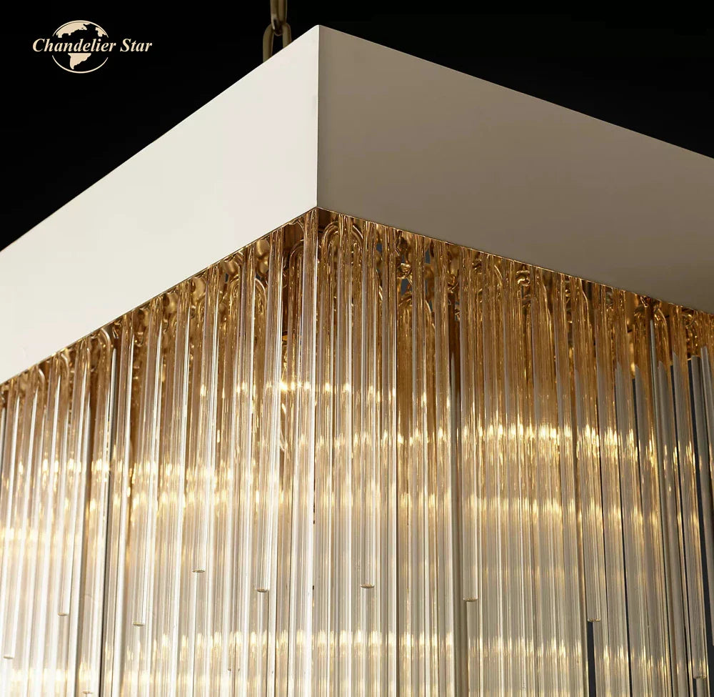 Cascada Rectangular LED Chandelier for Modern Living and Dining Room
