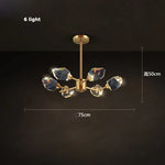 Crystal Copper Round Chandelier: Elegant LED Suspension Lamp for Dinning Room