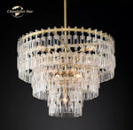 Marignan Crystal Chandelier Tiered Round Living Room Pendant Light