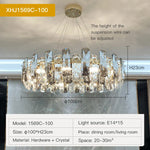Crystal LED Chandelier for Elegant Living Room, Dining, Bedroom, Kitchen