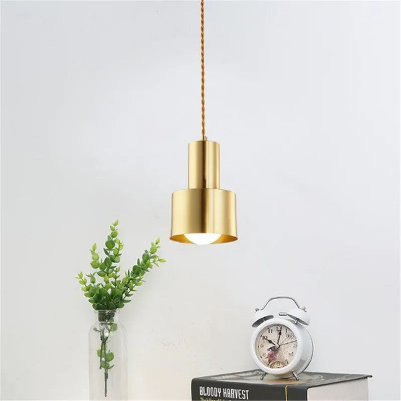 Brass Trumpet Pendant Light - Stylish Nordic Design for Bedroom, Hallway, Bar