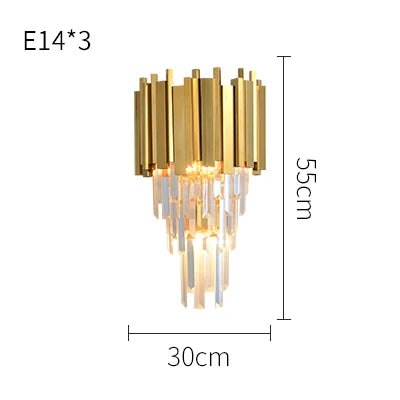 Crystal LED Wall Sconce Light for Bedroom and Corridor