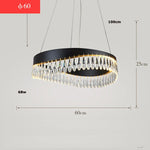 Crystal Stainless Steel LED Chandelier for Foyer
