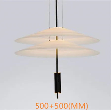 Nordic Flamingo Chandelier: White Light Minimalist Round Lamp for Living, Bed, Dining Room