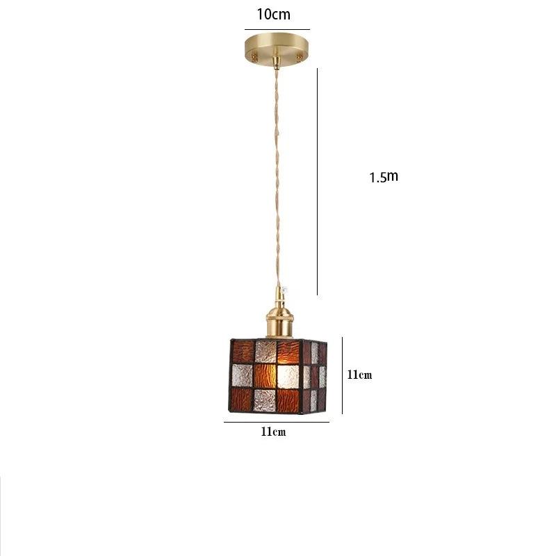 Nordic Glass LED Pendant Lamp for Cafe Bedroom Restaurant, Japanese Style