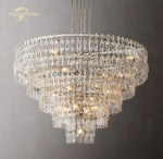 Marignan Crystal Chandelier Tiered Round Living Room Pendant Light