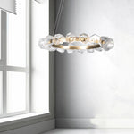 Stone Design G4 LED Round Chandelier for Modern Foyer Lighting