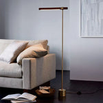 Linear Wood LED Floor Lamp | Modern Minimalist Designer Vertical Loft Floor Light