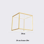 Luxury Golden Square LED Chandelier | Modern Art Design for Living Room Lobby