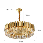 Oval Stainless Steel Crystal Chandelier for Dinning Room Lighting