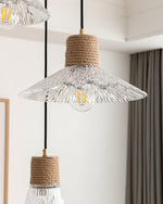 Hemp Rope Glass Pendant Lamp