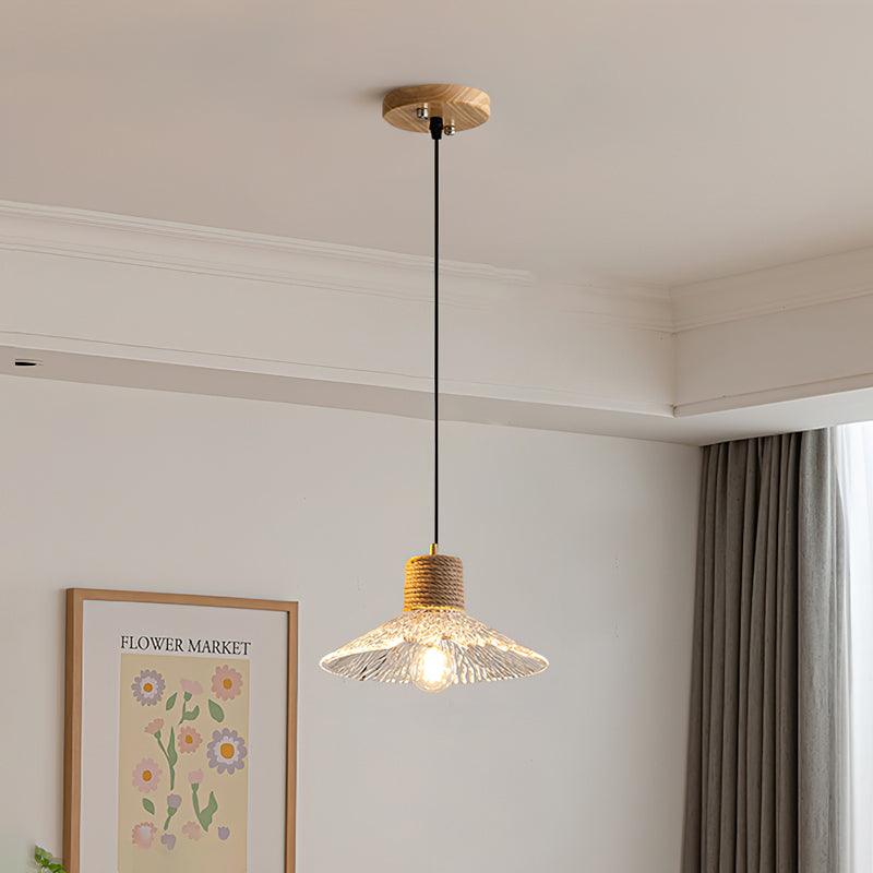 Hemp Rope Glass Pendant Lamp