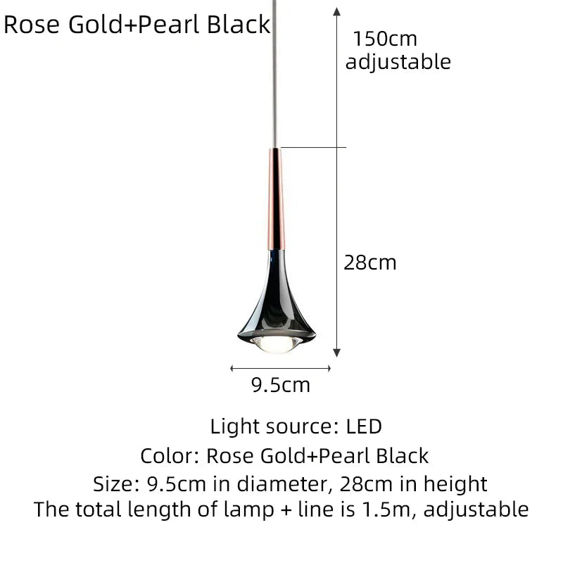 Rain Chrome Pendant Light for Dining Room Minimalism Decor Kitchen Loft