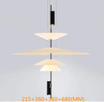 Nordic Flamingo Chandelier: White Light Minimalist Round Lamp for Living, Bed, Dining Room