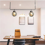 Chandelier: Industrial Metal Glass Ball Lighting for Retro Restaurant and Living Room