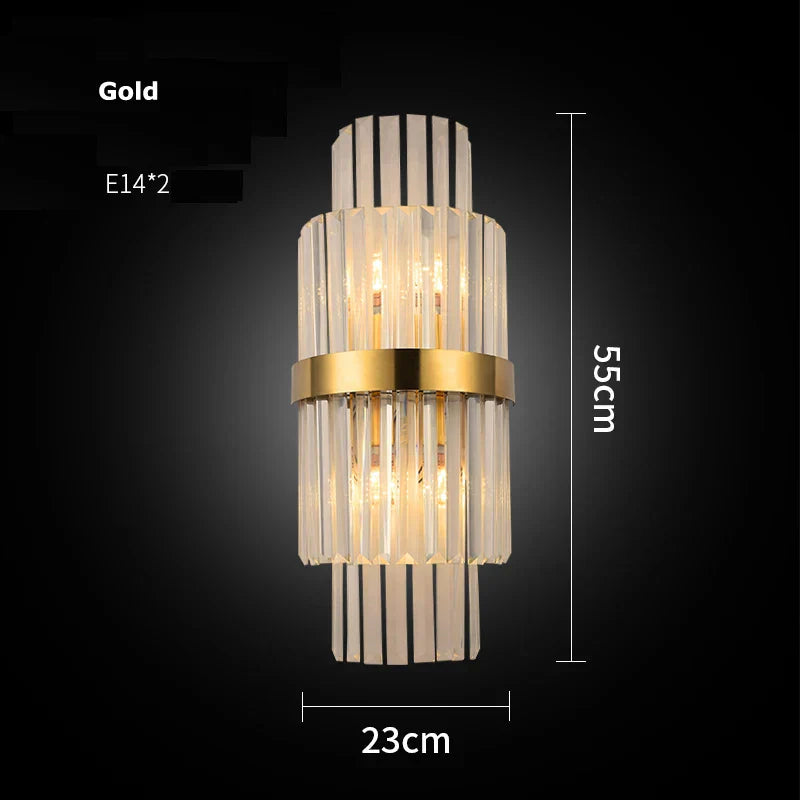 Crystal LED Wall Sconce Light for Bedroom and Corridor