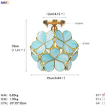 White Glass LED Ceiling Light Fixture, Nordic Modern Copper Ceiling Lamp