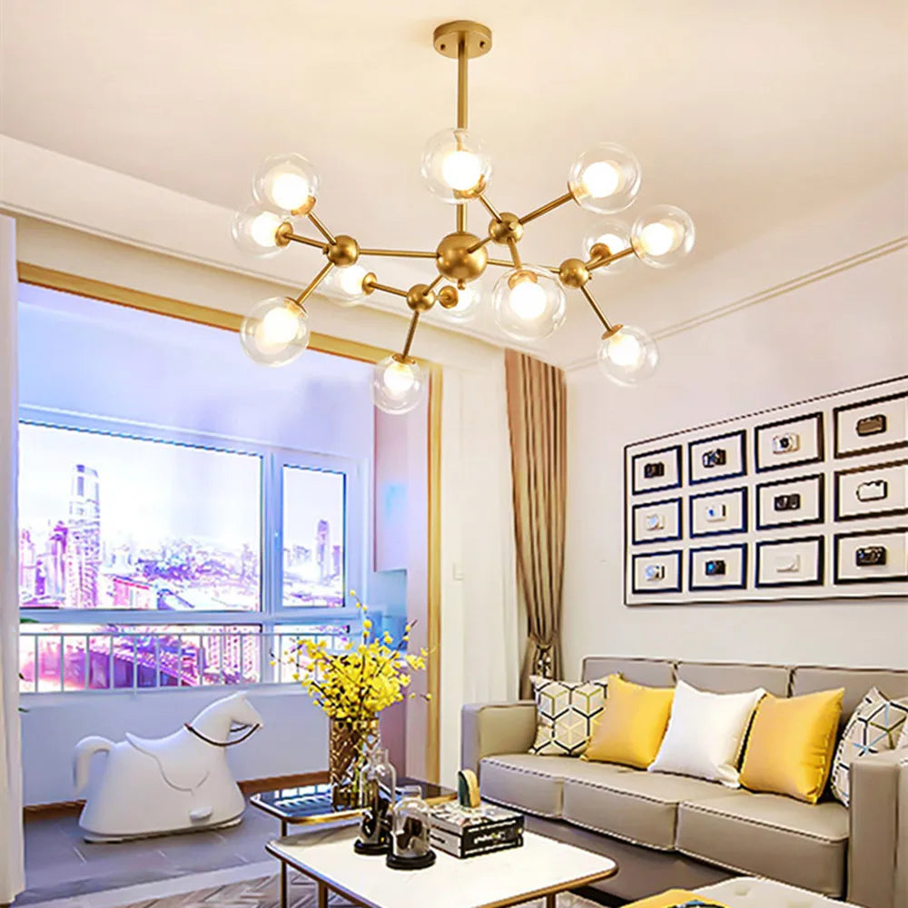 Black Postmodern Sputnik Chandelier for Dining Room and Home Decor