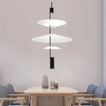Nordic Flamingo Chandelier: White Light Minimalist Round Lamp for Living, Bed, Dining Room
