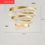 Crystal Stainless Steel LED Chandelier for Foyer