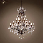 Rococo Crystal Chandelier LED Candle Vintage Luxury Lighting