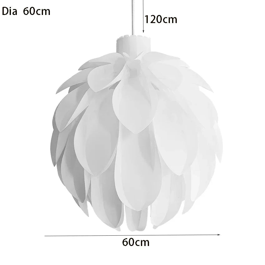 Pinecone Pendant Light - Modern White Acrylic Lamp for Dining Room