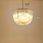 LED Glass Chandelier Hanging Lamps for Foyer - Modern Stainless Steel Design