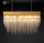 Cascada Rectangular LED Chandelier for Modern Living and Dining Room