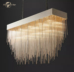 Cascada Rectangular LED Chandelier for Modern Living and Dining Room