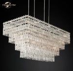 Marignan Crystal Chandelier Tiered Pendant Light for Living Room Dining Luxury