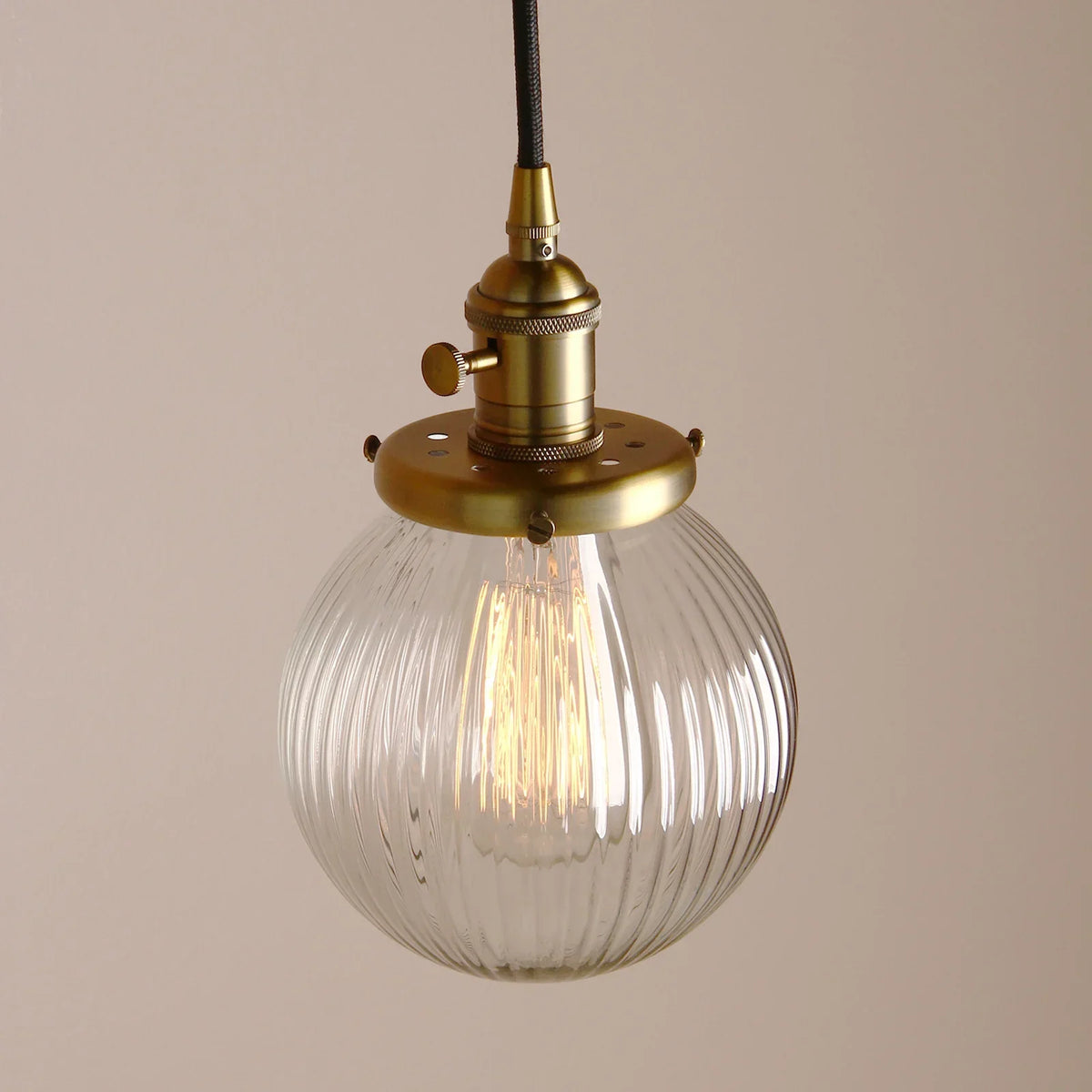 Clear Glass Globe Pendant Lights E27 Hanglamp for Living Room Loft