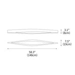 Horizon Linear Wood Ceiling Lamp 58.3"