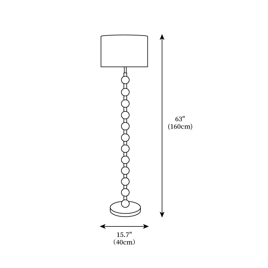 Hugo Barbell Floor Lamp 15.7"