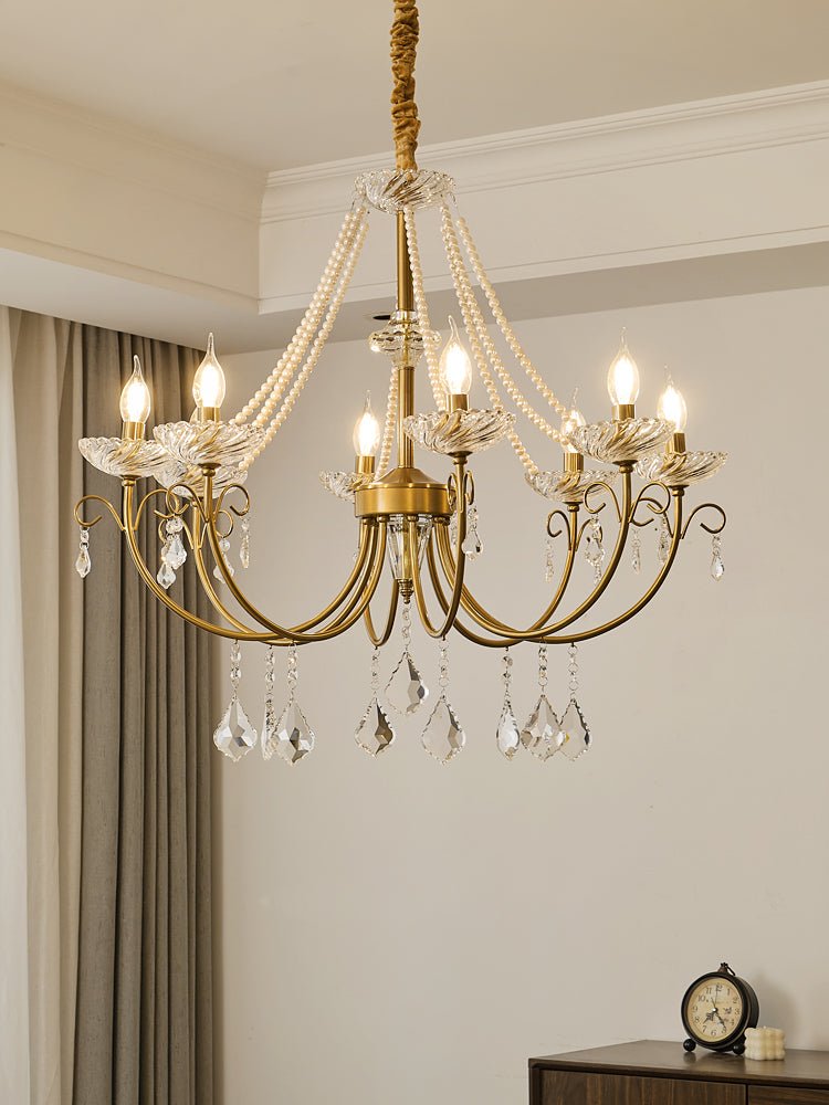 Imperial Pearl Crystal Chandelier