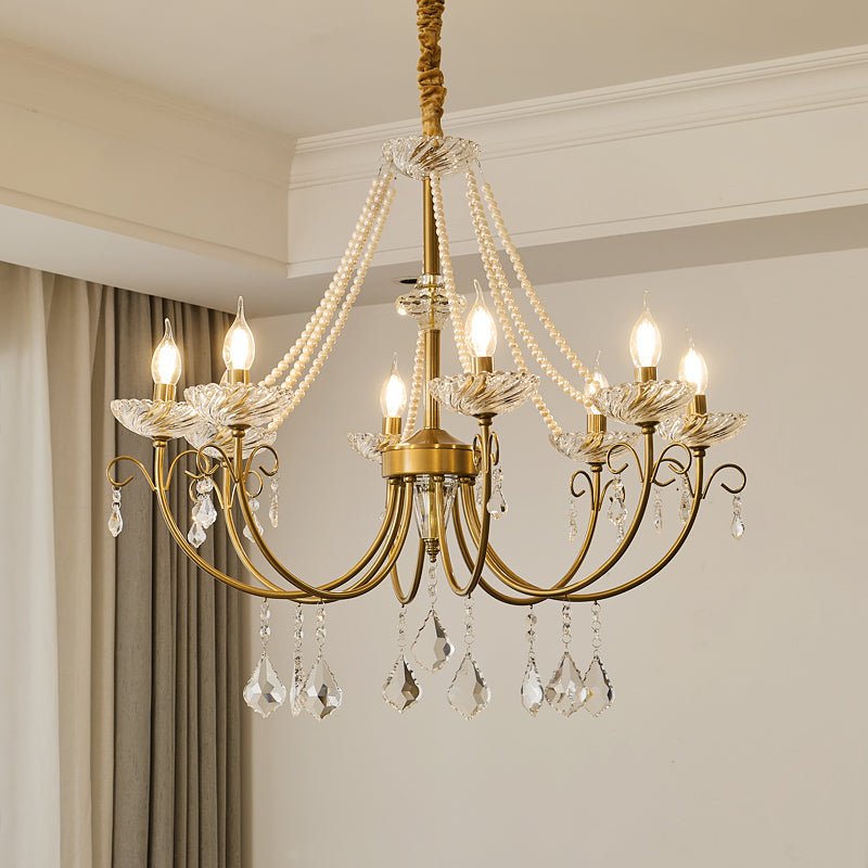 Imperial Pearl Crystal Chandelier