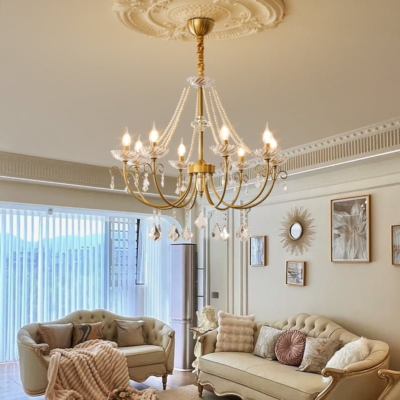 Imperial Pearl Crystal Chandelier