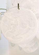 Isadora Murano White Disc Chandelier