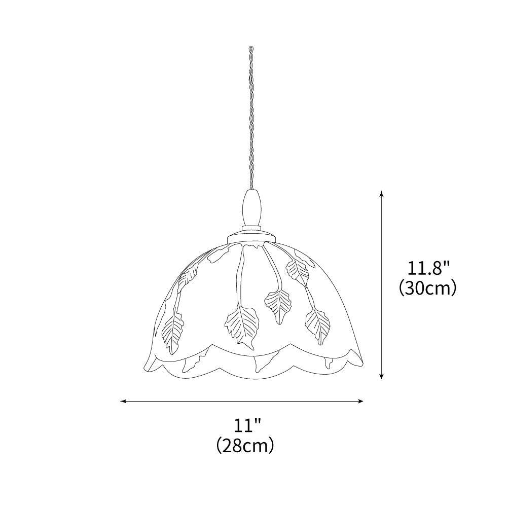 Ivy Leaf Pendant Lamp 11"